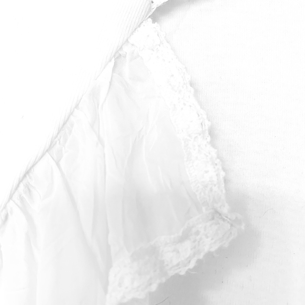 Language Los Angeles White‎ Ruffled Notched Collar Blouse - Picture 5 of 10